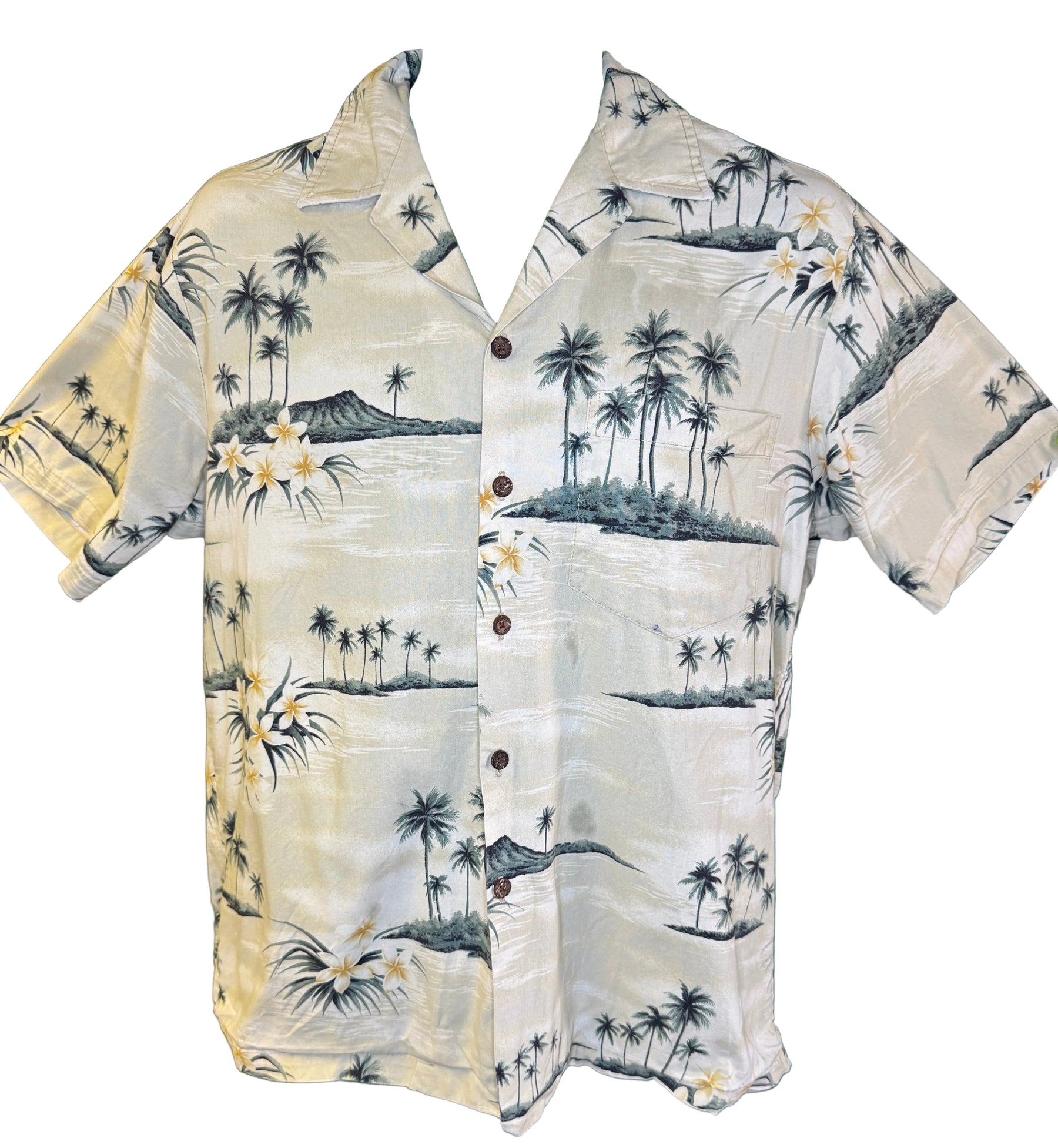 Hawaiian Aloha Shirt Made in Hawaii Men's Medium