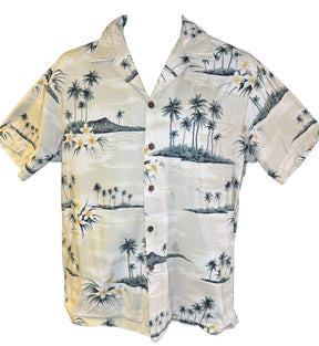 Hawaiian Aloha Shirt Made in Hawaii Men's Medium