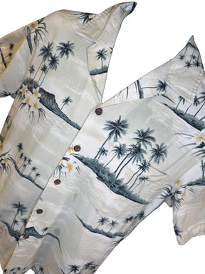 Hawaiian Aloha Shirt Made in Hawaii Men's Medium