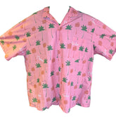 Hawaiian Pink Aloha Shirt Made in Hawaii Men's 3X-Large