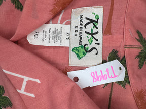 Hawaiian Pink Aloha Shirt Made in Hawaii Men's 3X-Large