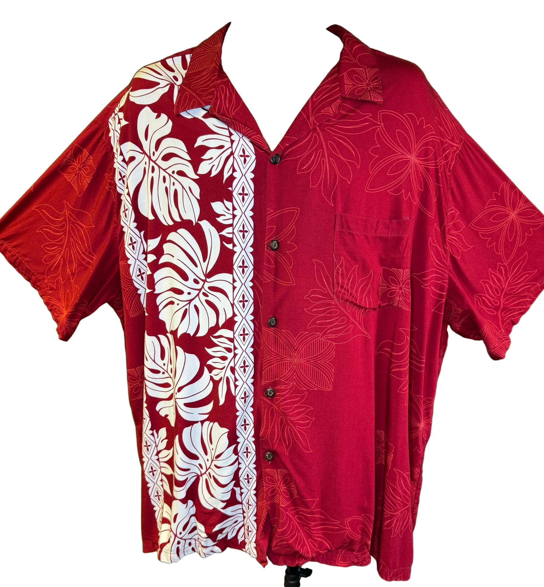 Hawaiian Red Aloha Shirt Made in Hawaii Men's 4X-Large