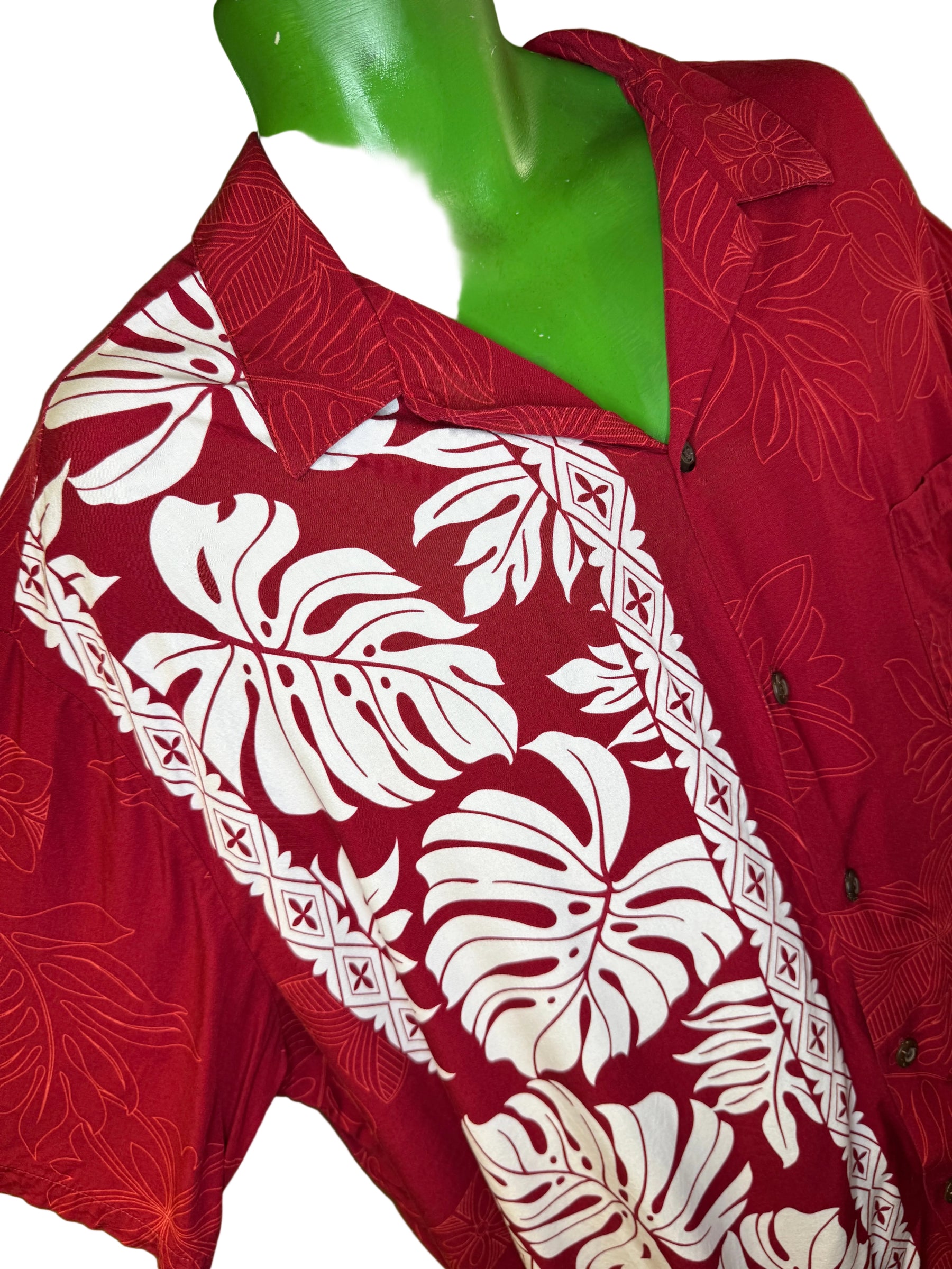 Hawaiian Red Aloha Shirt Made in Hawaii Men's 4X-Large