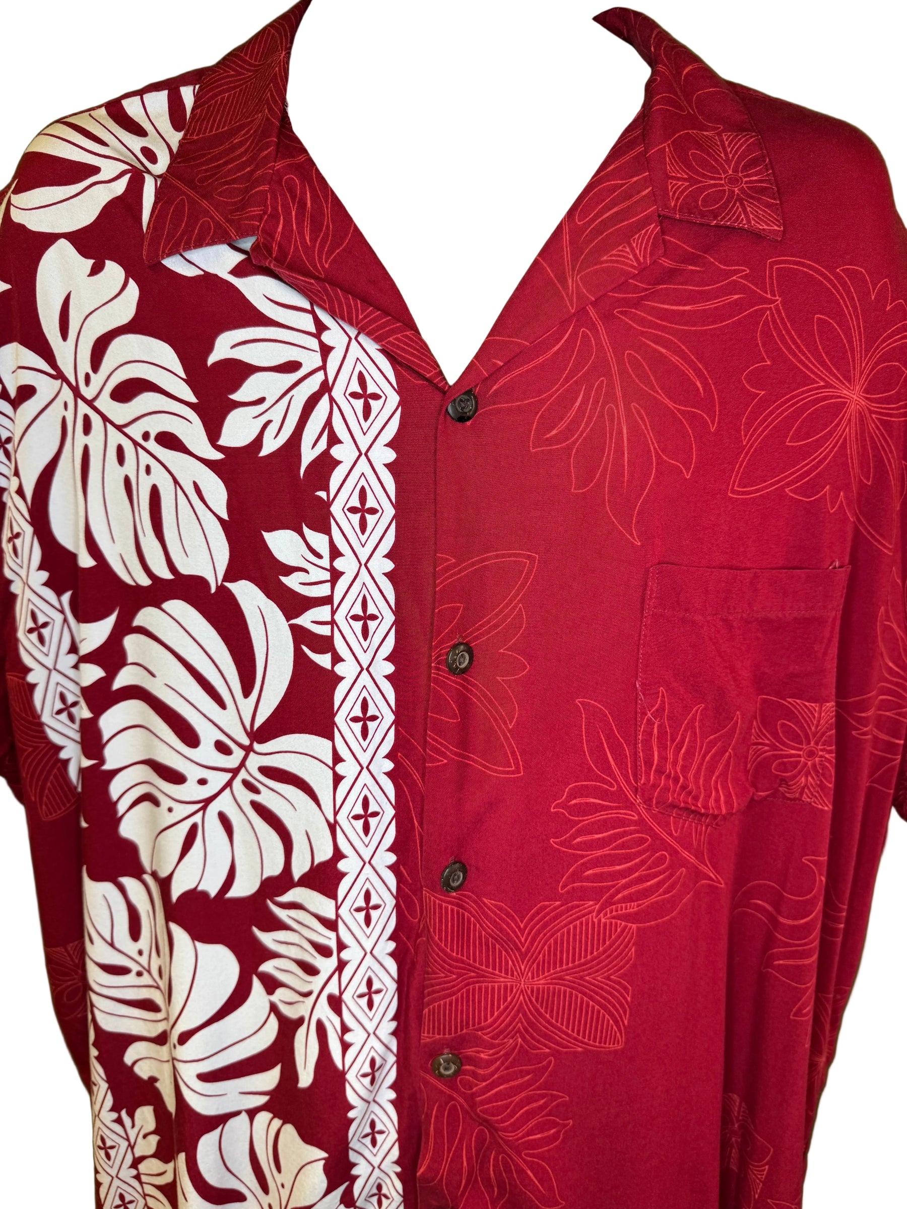 Hawaiian Red Aloha Shirt Made in Hawaii Men's 4X-Large