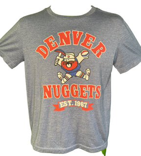 NBA Denver Nuggets Throwback Retro Heathered Blue T-Shirt Youth X-Large 14-16