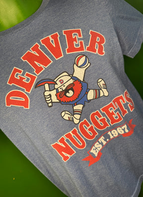 NBA Denver Nuggets Throwback Retro Heathered Blue T-Shirt Youth X-Large 14-16