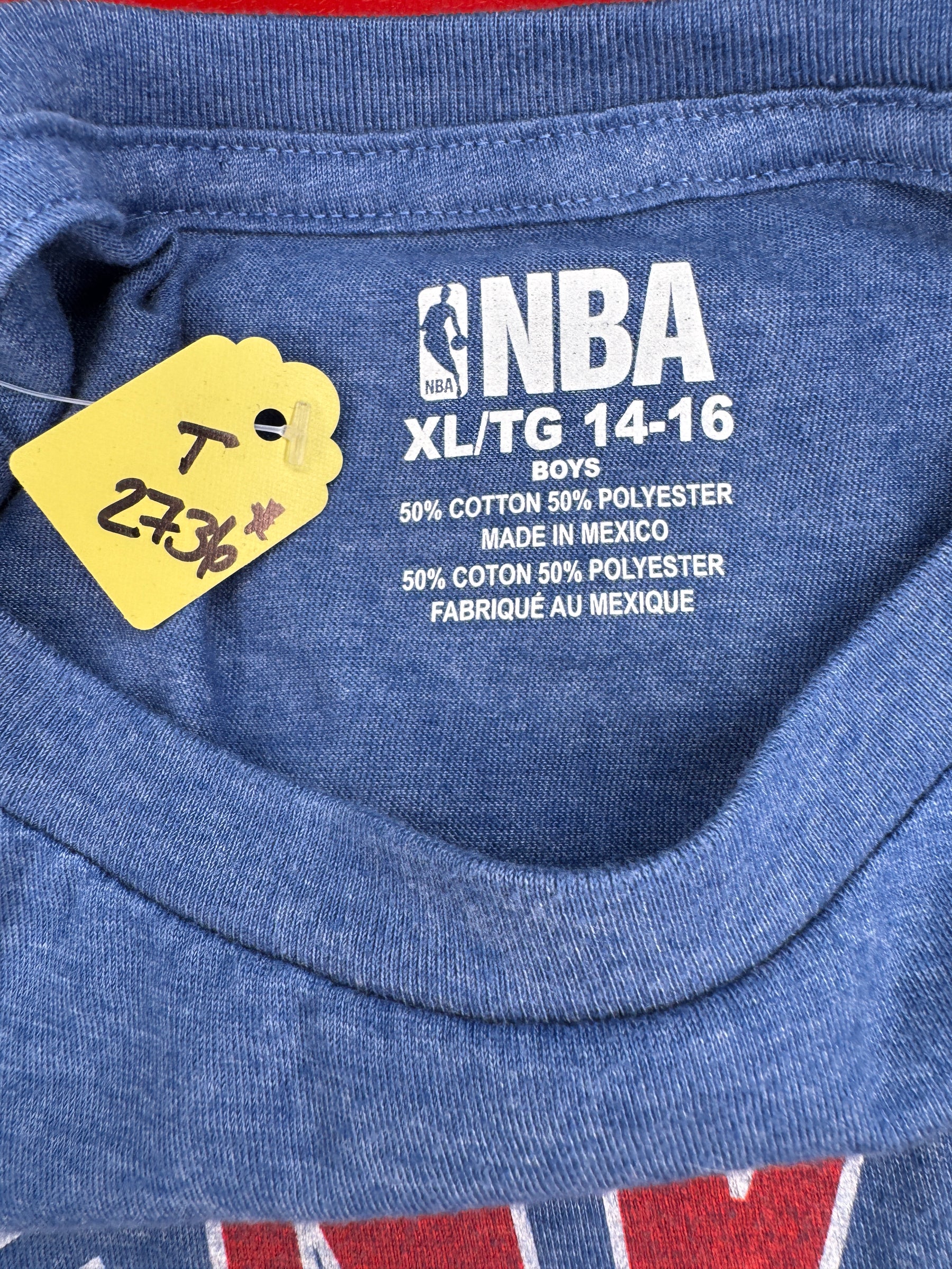 NBA Denver Nuggets Throwback Retro Heathered Blue T-Shirt Youth X-Large 14-16