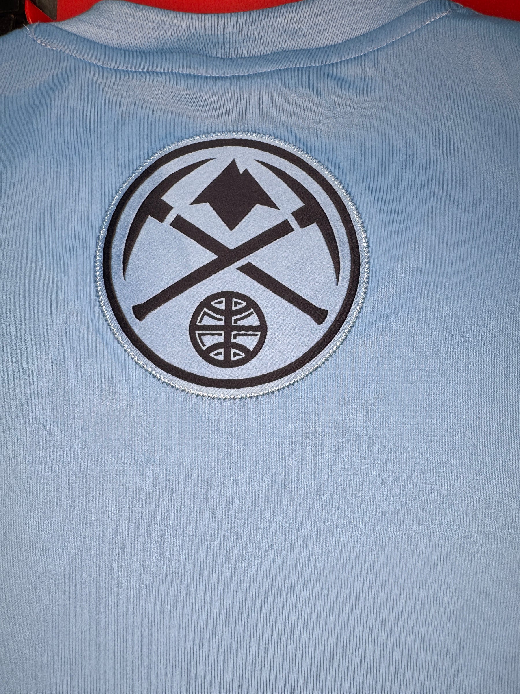NBA Denver Nuggets Adidas L/S Light Blue T-Shirt Men's Small