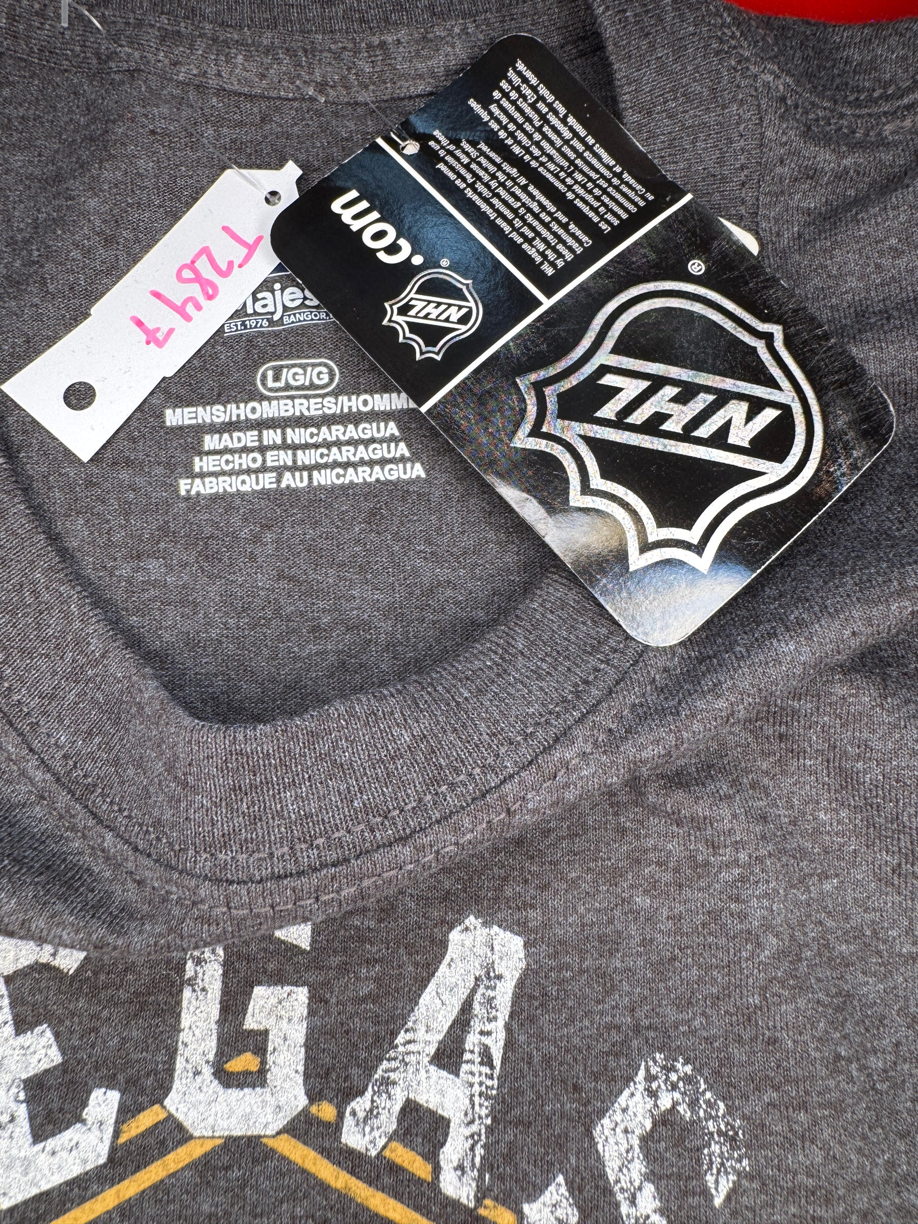 NHL Las Vegas Golden Knights Grey T-Shirt Men's Large NWT