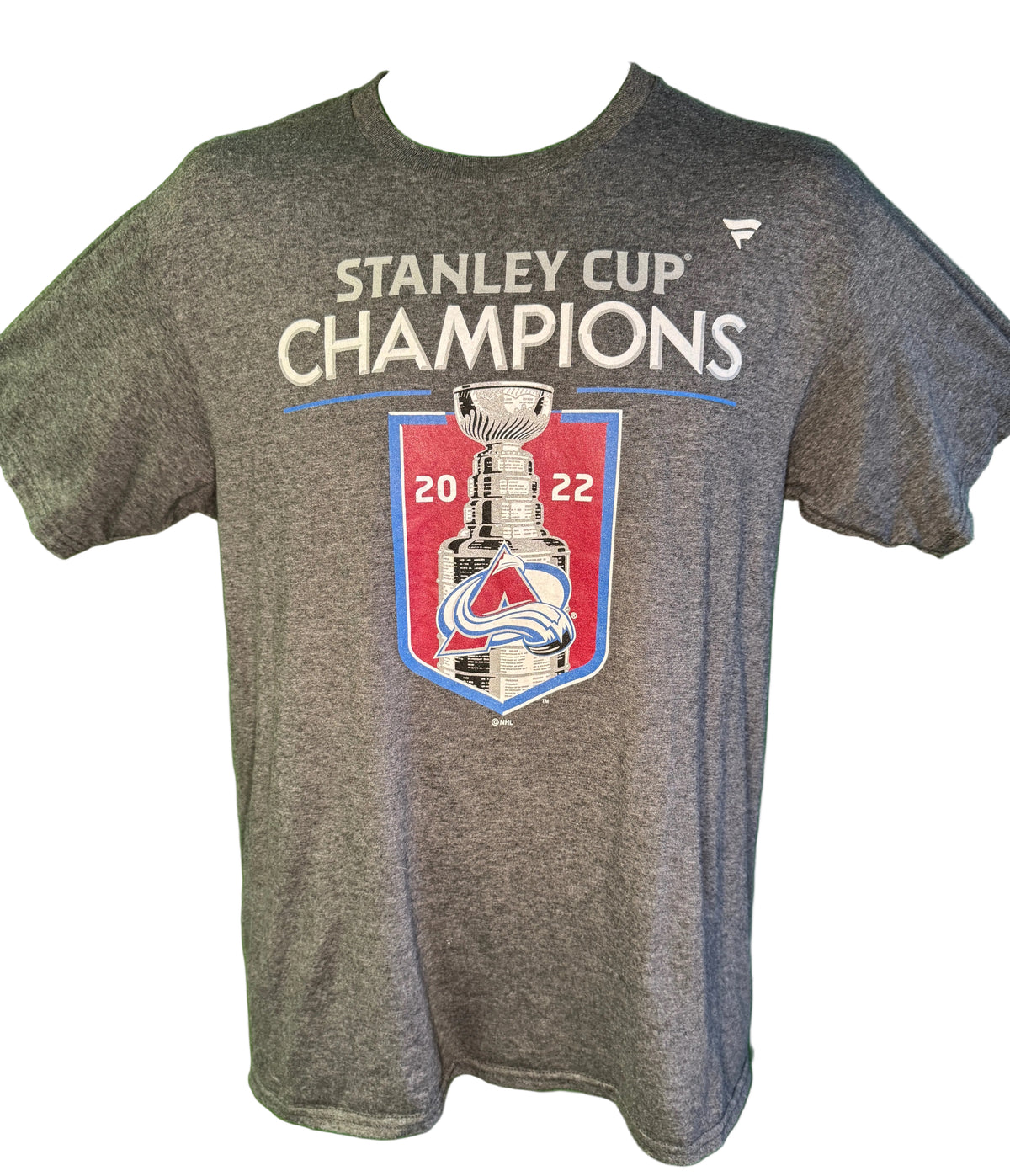 NHL Colorado Avalanche Grey 2022 Stanley Cup Champions T-Shirt Men's Medium
