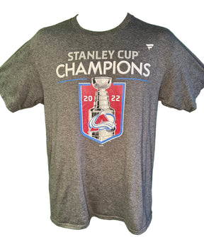 NHL Colorado Avalanche Grey 2022 Stanley Cup Champions T-Shirt Men's Medium