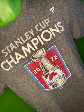 NHL Colorado Avalanche Grey 2022 Stanley Cup Champions T-Shirt Men's Medium