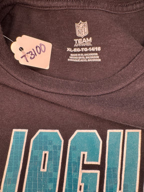 NFL Jacksonville Jaguars Black 100% Cotton L/S T-Shirt Youth Large 14-16