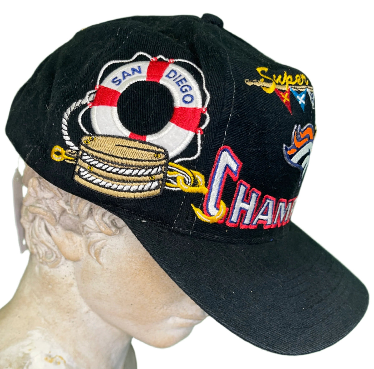 NFL Denver Broncos Signed Super Bowl XXXII Champions Snapback Cap/Hat Adult OSFA