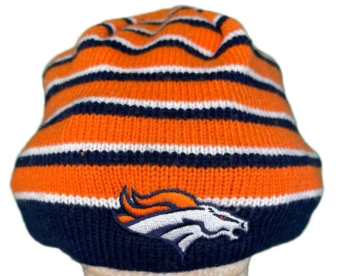 NFL Denver Broncos Reebok Woolly Hat Striped Beanie OSFM
