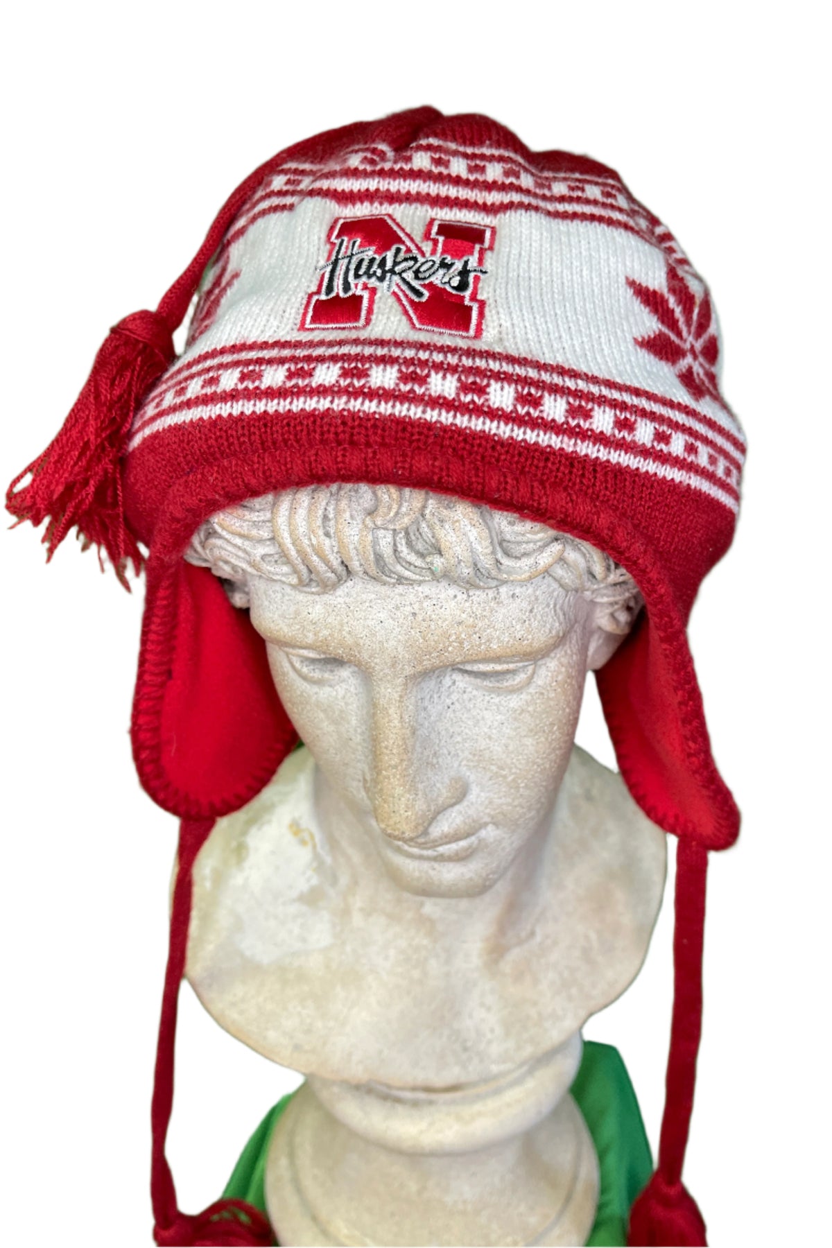 NCAA University of Nebraska Cornhuskers '47 Woolly Hat Beanie with Tassels OSFA