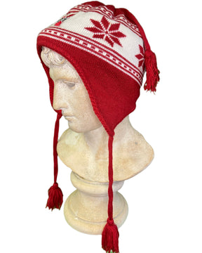 NCAA University of Nebraska Cornhuskers '47 Woolly Hat Beanie with Tassels OSFA