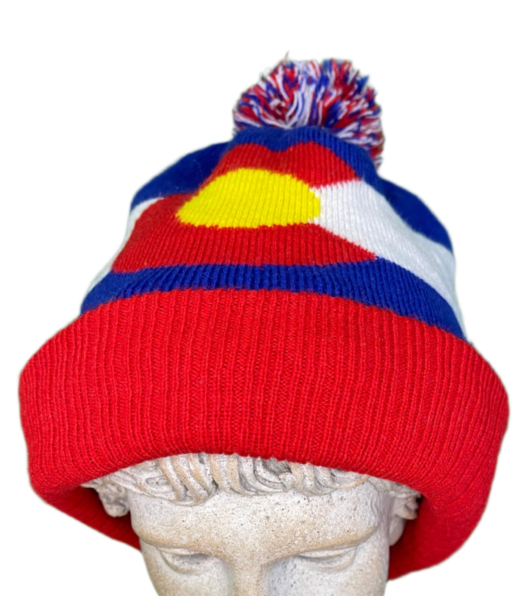 Colorado State Flag Woolly Bobble Hat Beanie OSFA