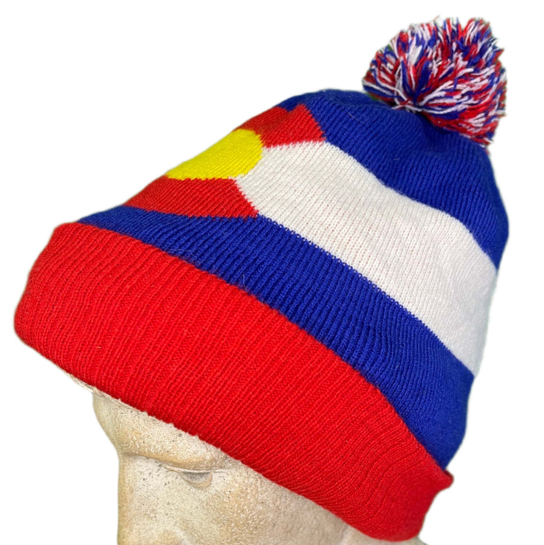Colorado State Flag Woolly Bobble Hat Beanie OSFA