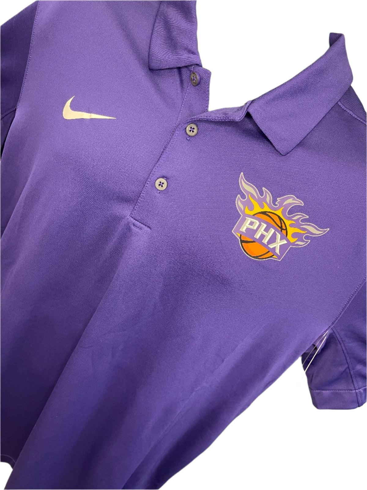 NBA Phoenix Suns Dri-Fit Purple Golf Polo Shirt Men's Large NWT