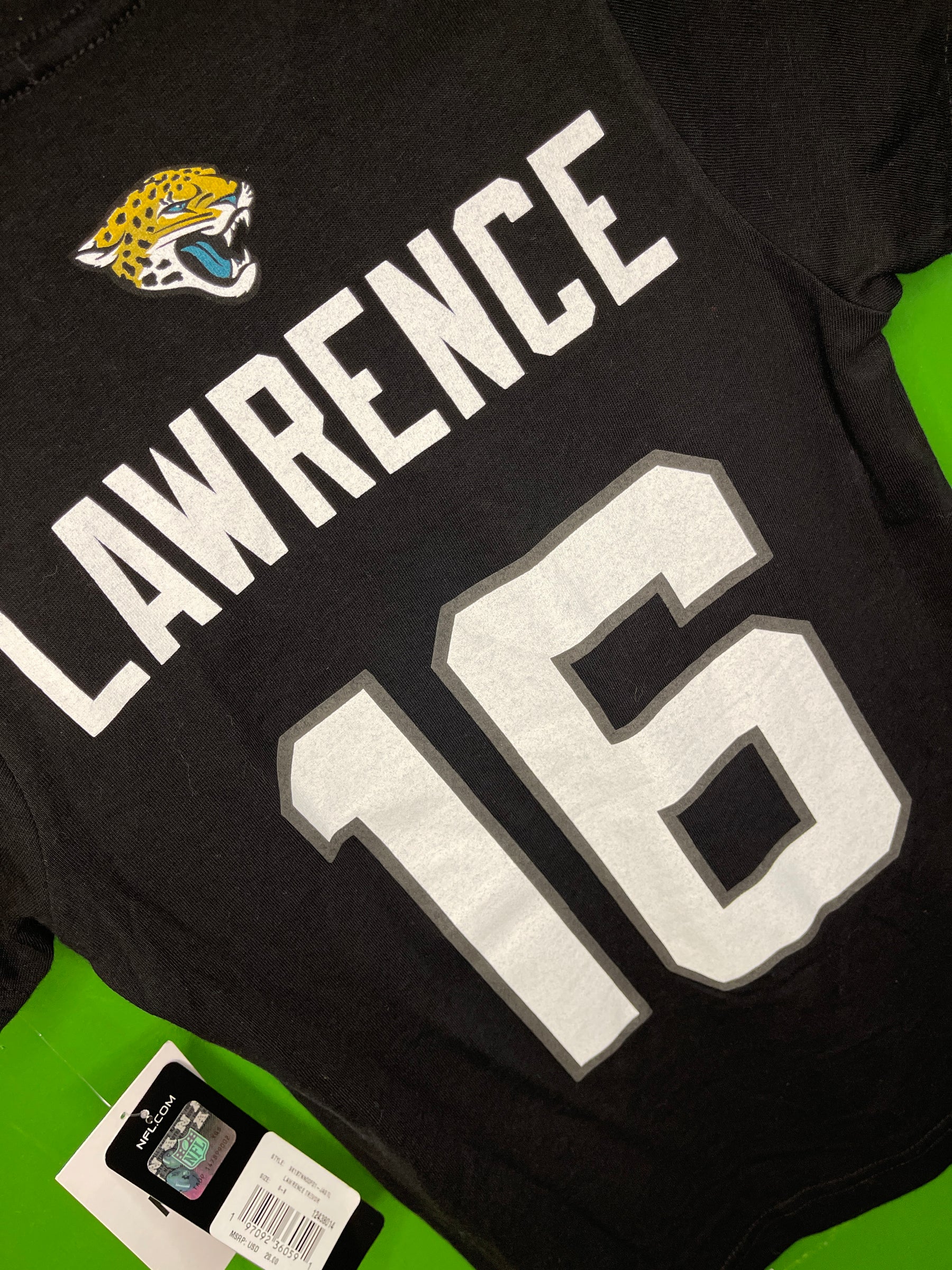 NFL Jacksonville Jaguars Trevor Lawrence #16 T-Shirt Youth Small 8