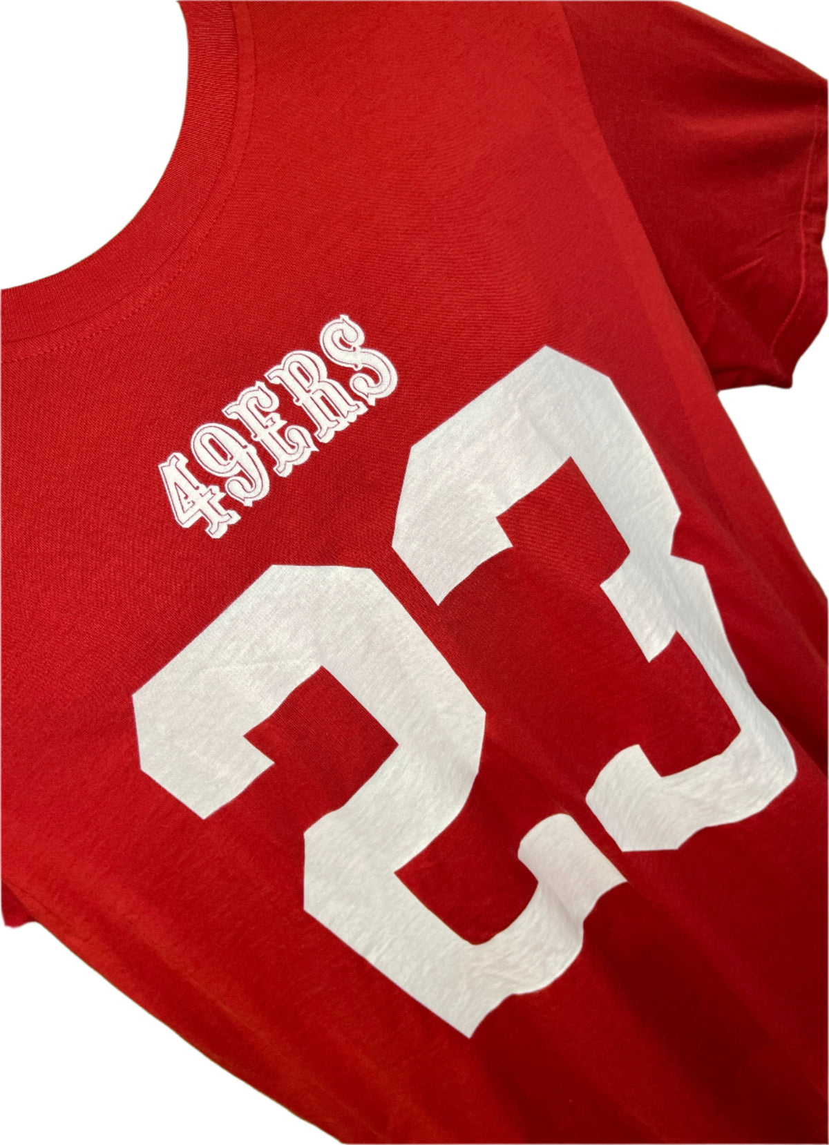 NFL San Francisco 49ers Christian McCaffrey #23 T-Shirt Red Men's Large NWT