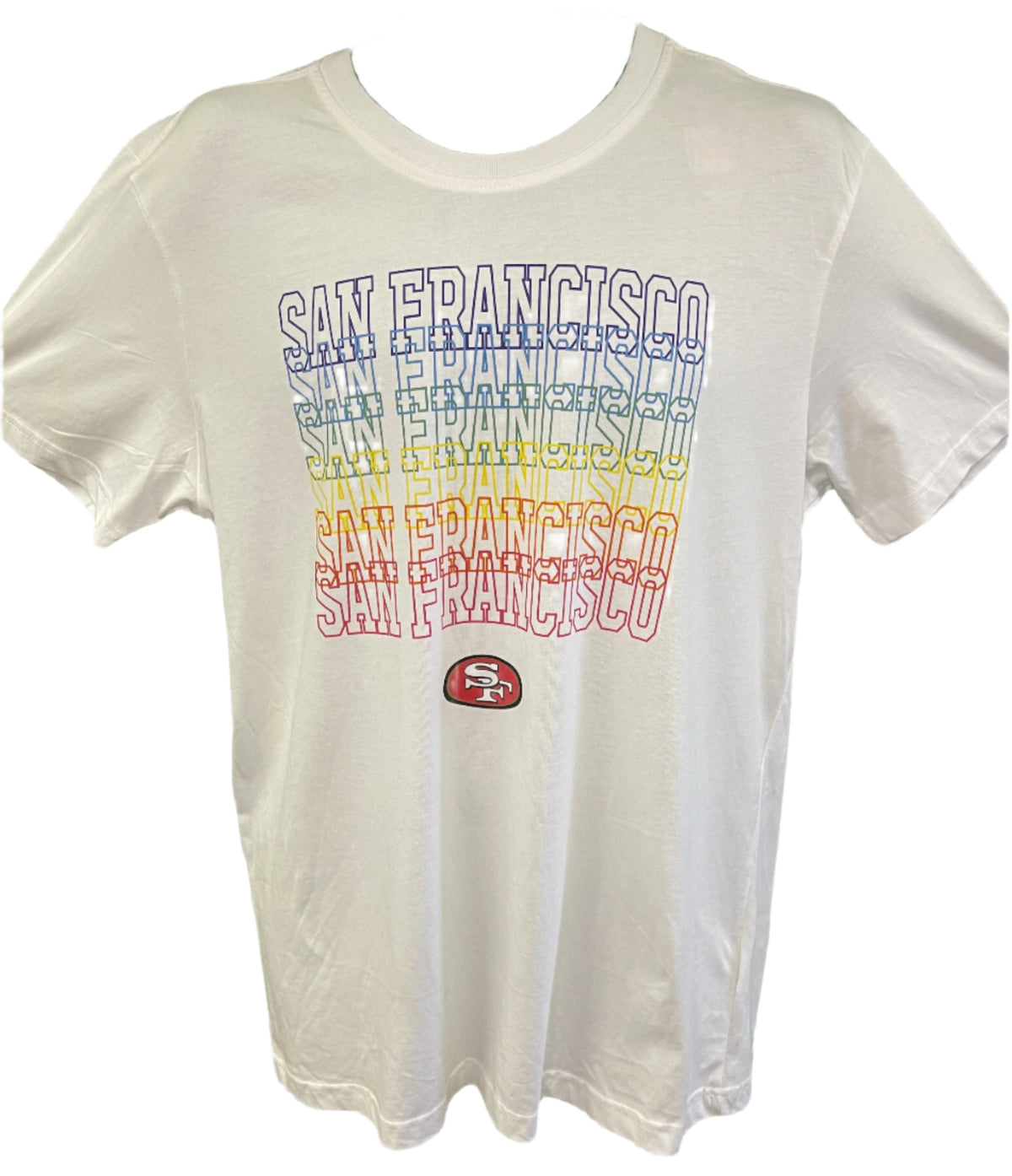 NFL San Francisco 49ers Pride Rainbow T-Shirt Men's Large NWT