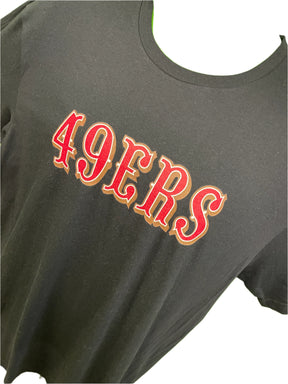NFL San Francisco 49ers Black Wordmark T-Shirt Men's Large NWT