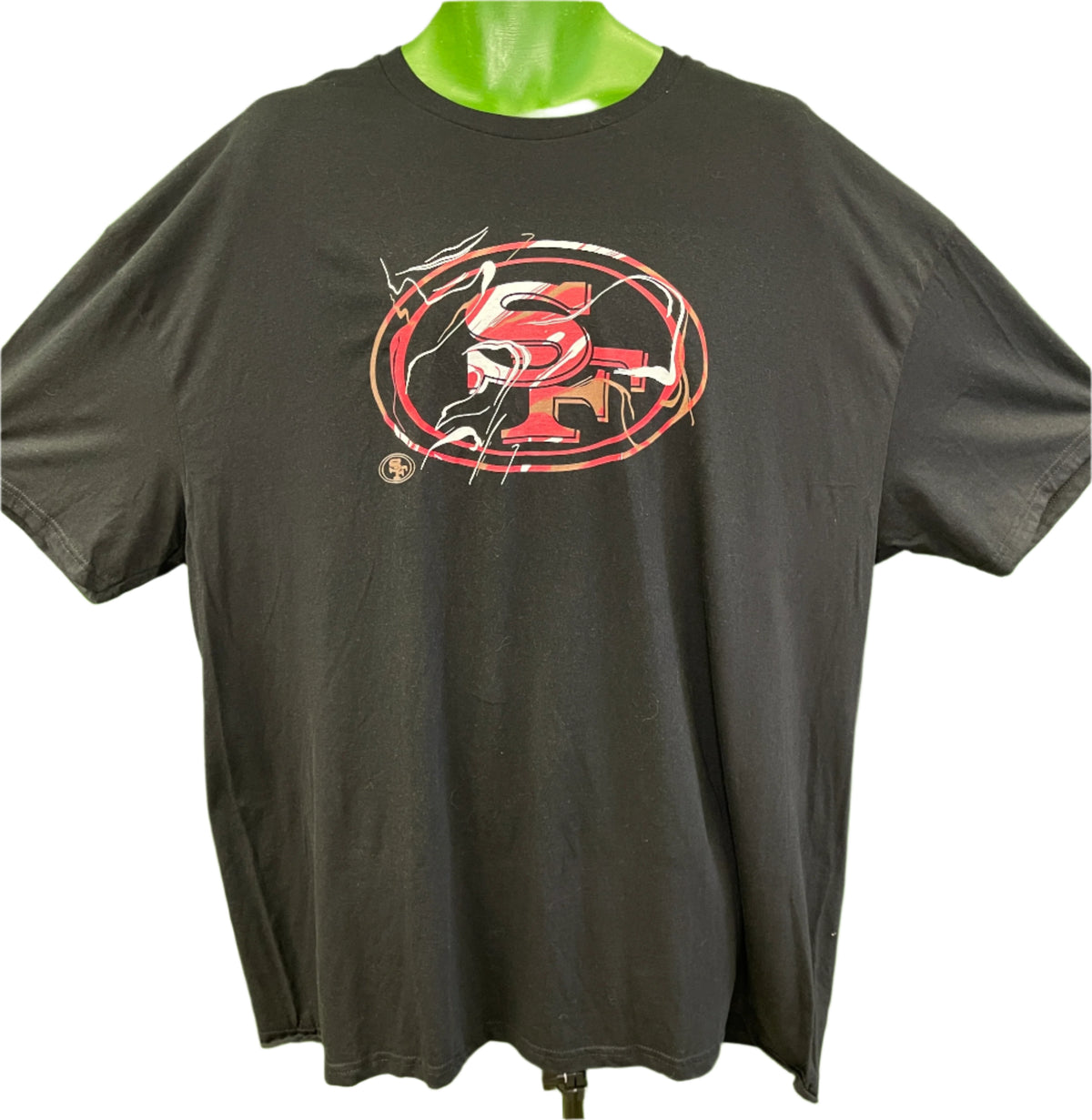 NFL San Francisco 49ers Black Psychedelic Logo T-Shirt Men's 3X-Large NWT