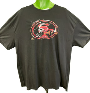 NFL San Francisco 49ers Black Psychedelic Logo T-Shirt Men's 3X-Large NWT