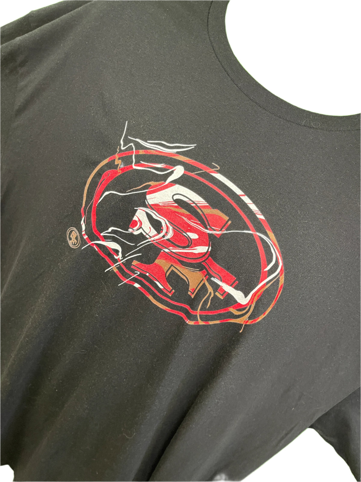 NFL San Francisco 49ers Black Psychedelic Logo T-Shirt Men's 3X-Large NWT