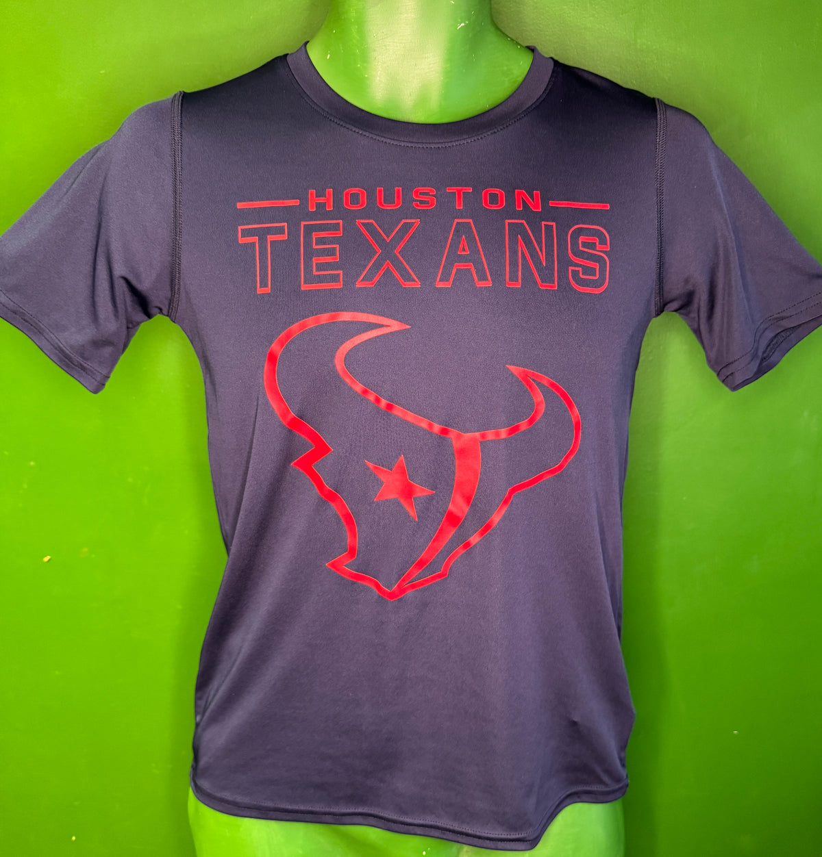 NFL Houston Texans Navy Wicking T-Shirt Youth Medium 10-12