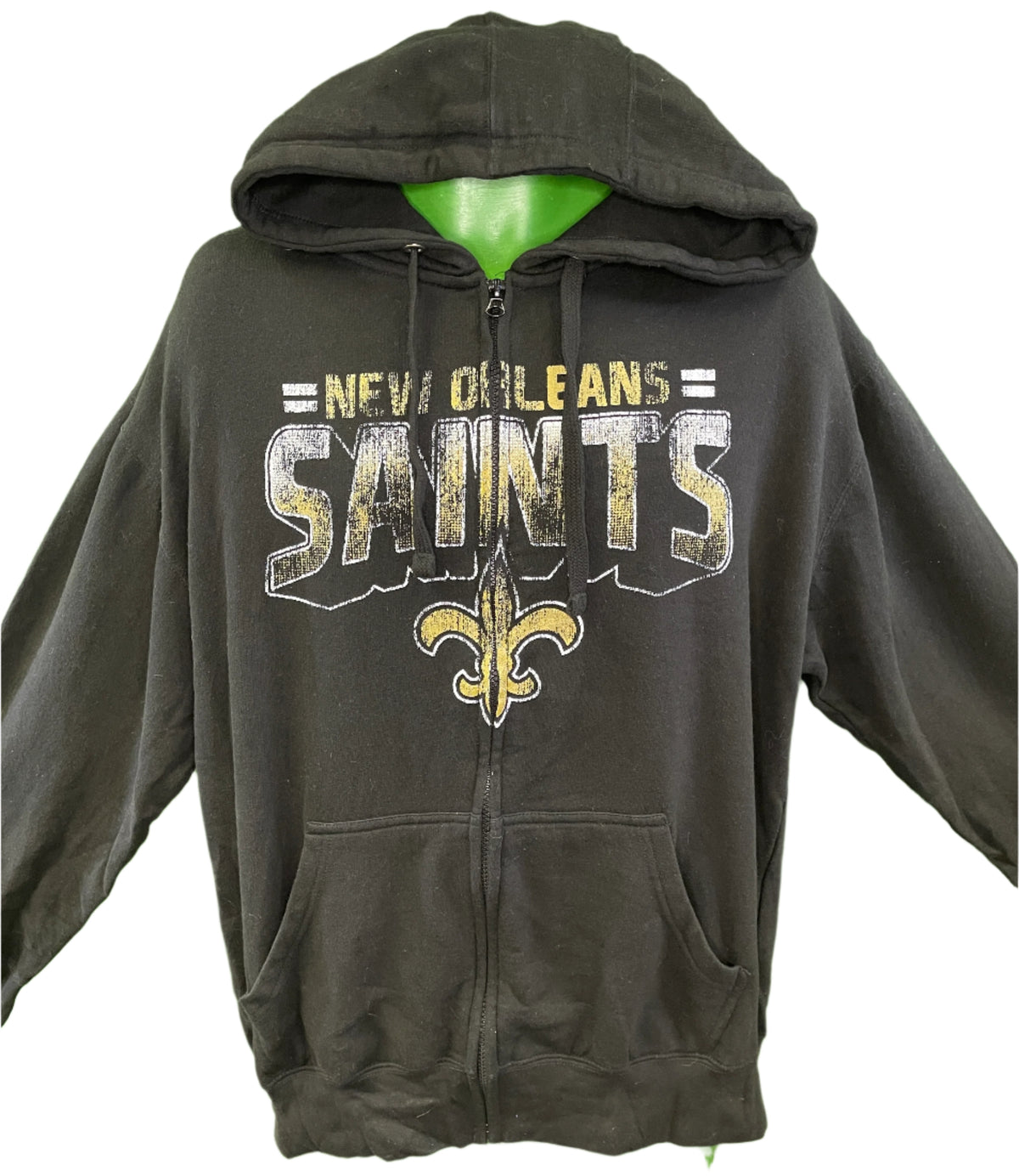 NFL New Orleans Saints Starter Black Full-Zip Hoodie Men's Large NWT