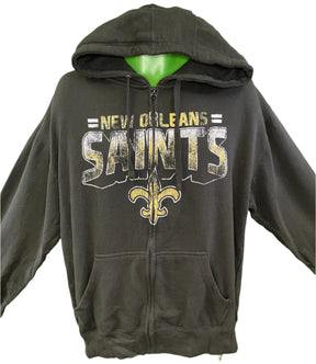 NFL New Orleans Saints Starter Black Full-Zip Hoodie Men's Large NWT