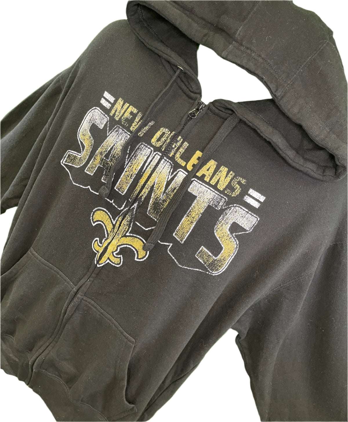 NFL New Orleans Saints Starter Black Full-Zip Hoodie Men's Large NWT