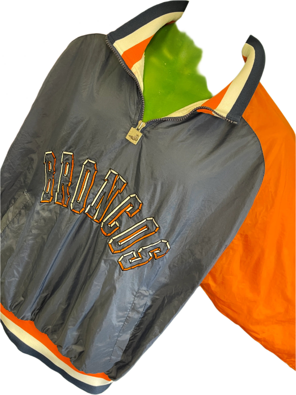 NFL Denver Broncos Vintage Chalk Line 1/4 Zip Pullover Windbreaker Men's Large