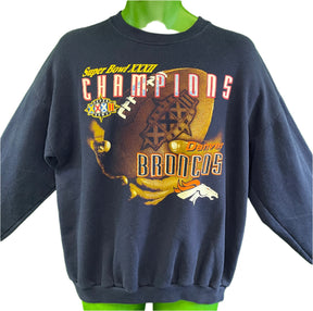 NFL Denver Broncos Vintage Super Bowl XXXII Champions Sweatshirt Men's X-Large