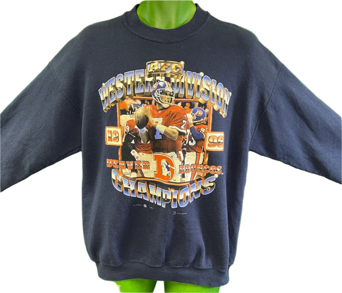 NFL Denver Broncos Vintage 1996 AFC West Champions Sweatshirt Men's Large