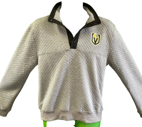 NHL Vegas Golden Knights 1/4 Zip Grey Pullover Men's Medium NWT