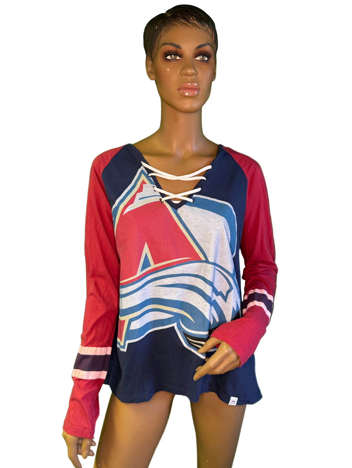 NHL Colorado Avalanche Colour Blocked Long Sleeve Shirt Women's X-Large