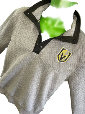 NHL Vegas Golden Knights 1/4 Zip Grey Pullover Men's Medium NWT