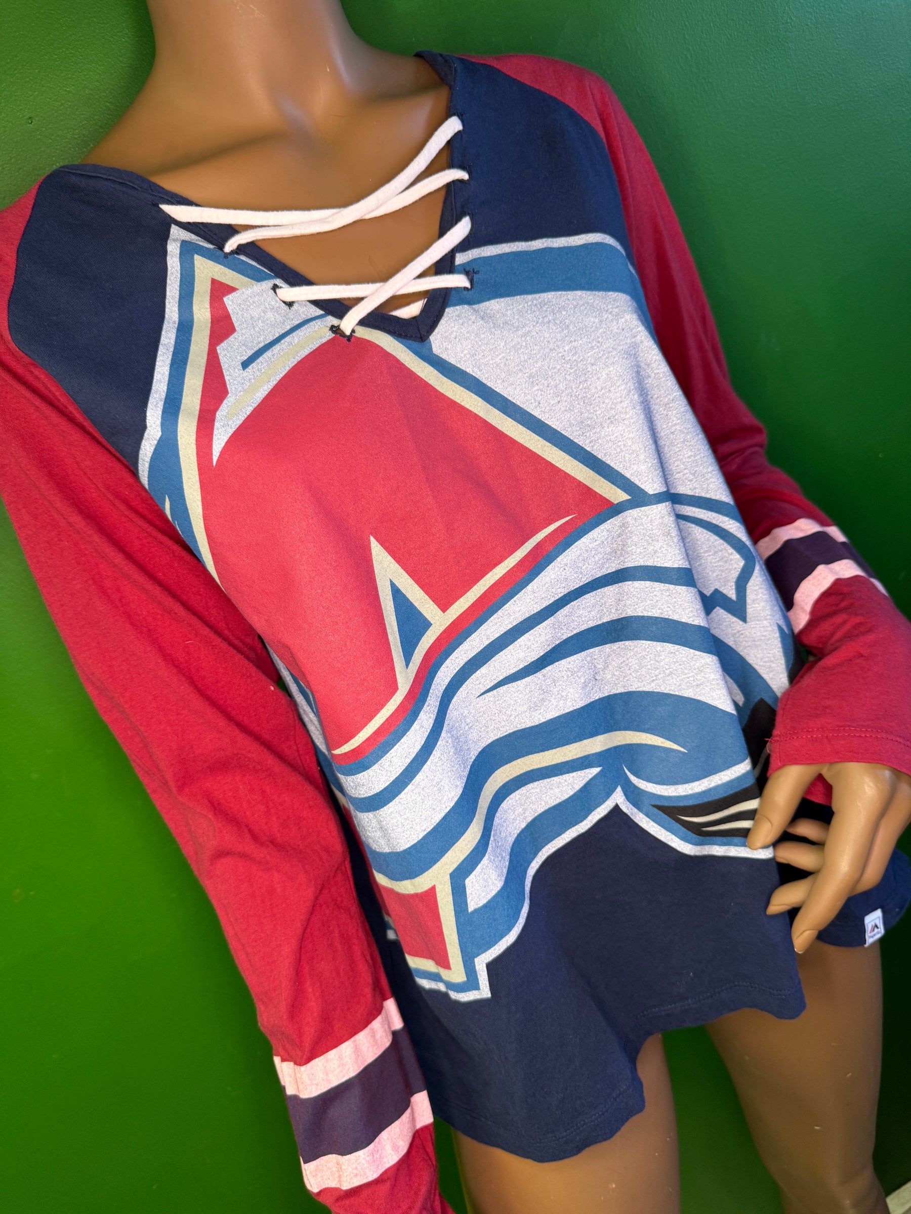 NHL Colorado Avalanche Colour Blocked Long Sleeve Shirt Women's X-Large