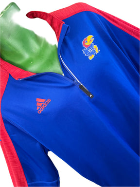 NCAA Kansas Jayhawks Adidas 1/4 Zip Pullover Top Men's Large