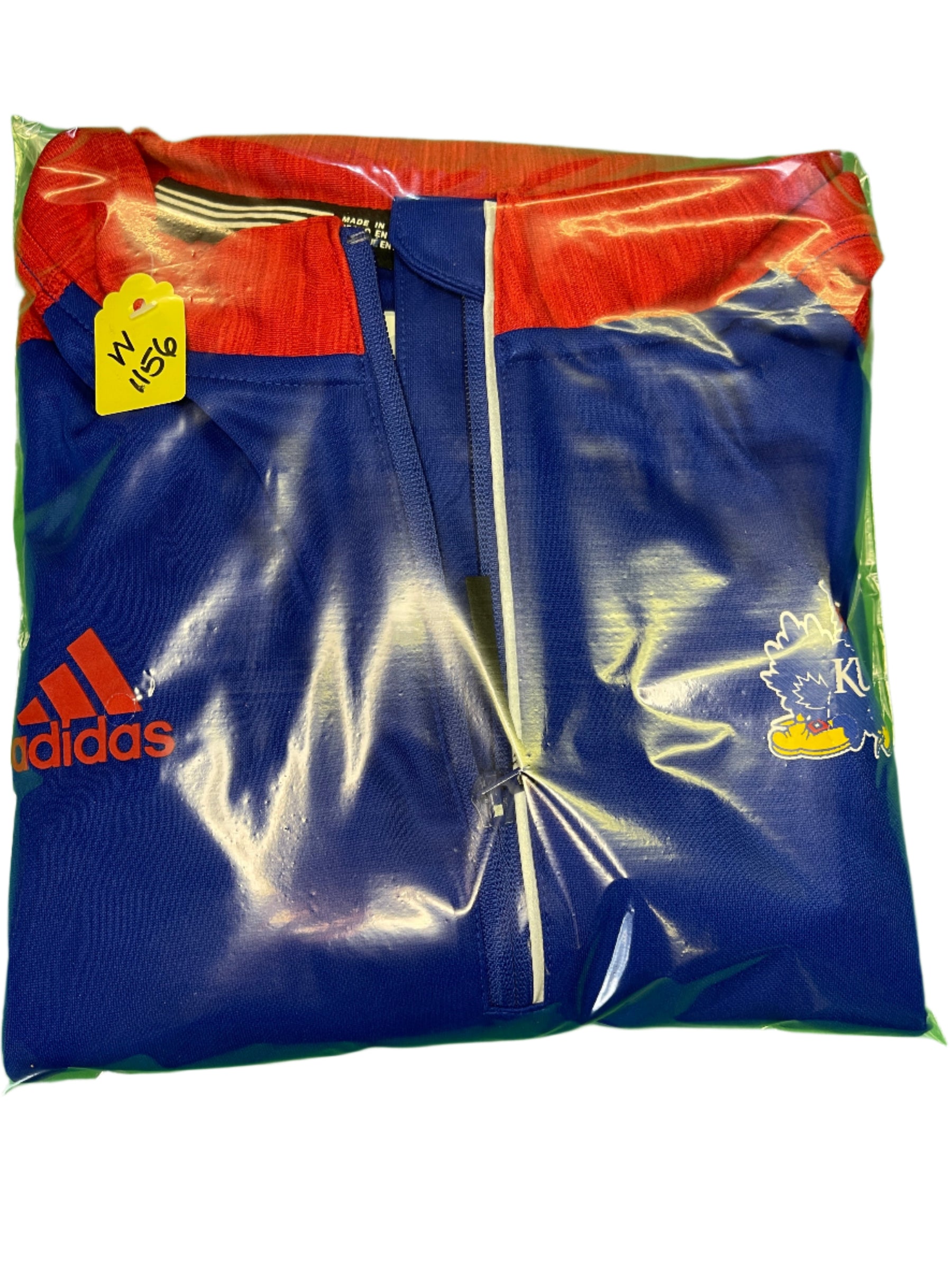 NCAA Kansas Jayhawks Adidas 1/4 Zip Pullover Top Men's Large