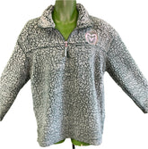 NCAA Colorado State Rams Fluffy Cosy Green Pullover 1/4 Zip Women's Large