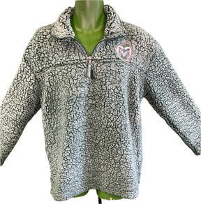 NCAA Colorado State Rams Fluffy Cosy Green Pullover 1/4 Zip Women's Large