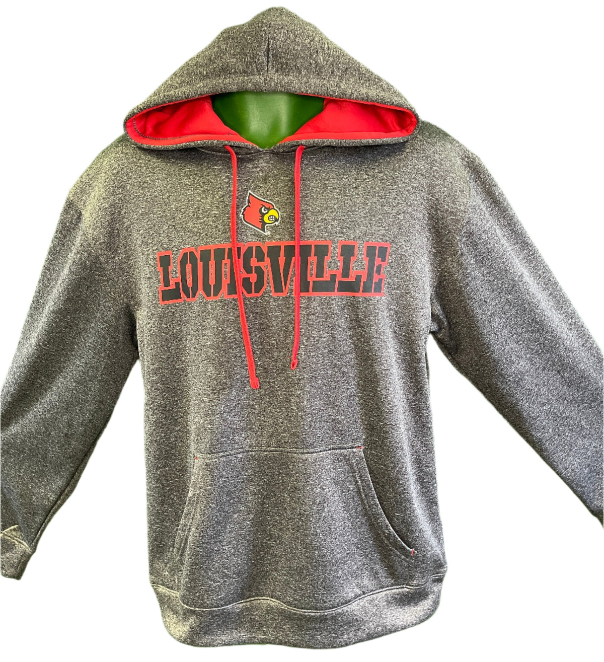 NCAA Louisville Cardinals Champion Heathered Grey Pullover Hoodie Men's Medium