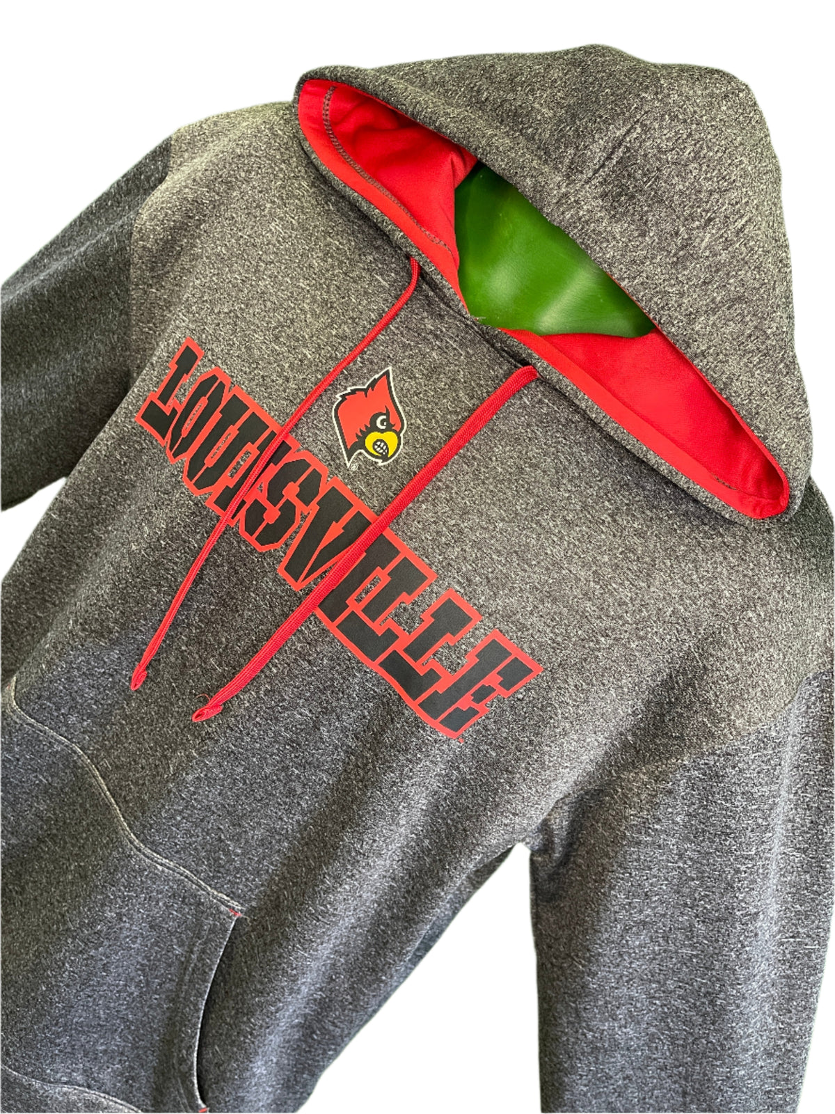 NCAA Louisville Cardinals Champion Heathered Grey Pullover Hoodie Men's Medium