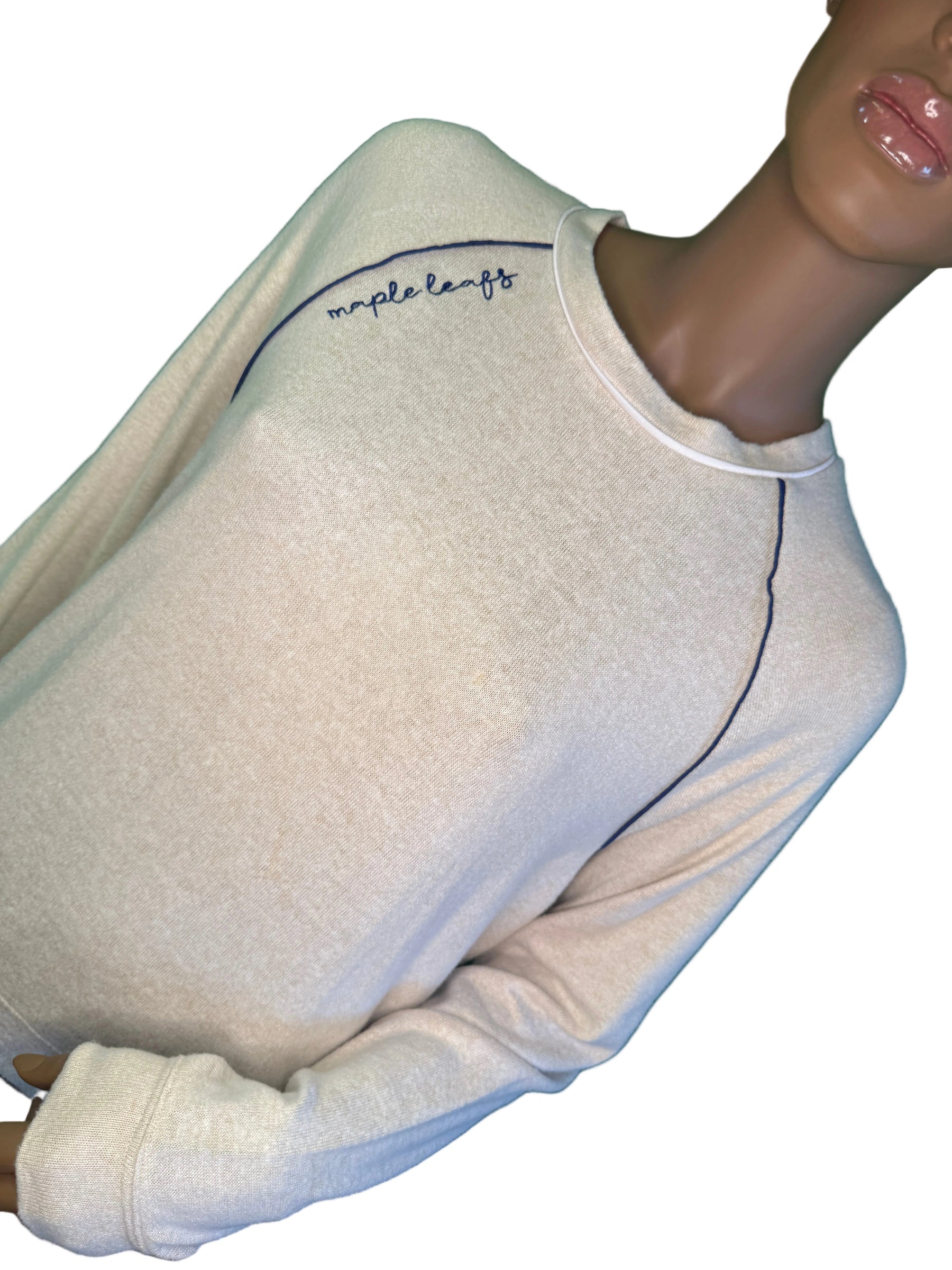 NHL Toronto Maple Leafs Soft Jumper Top Cream Women's Small