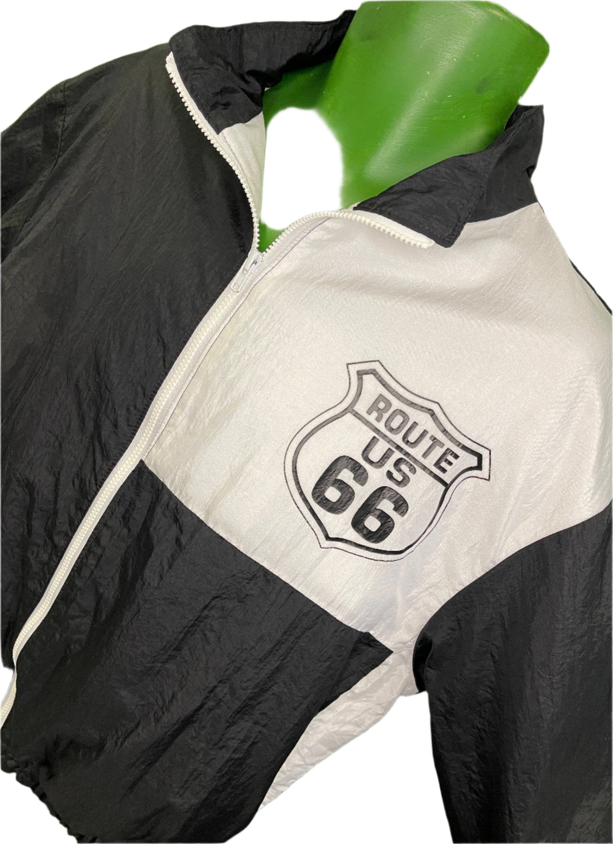 Route 66 Retro Vintage Colour Blocked B&W Shell Jacket Youth X-Large 18-20
